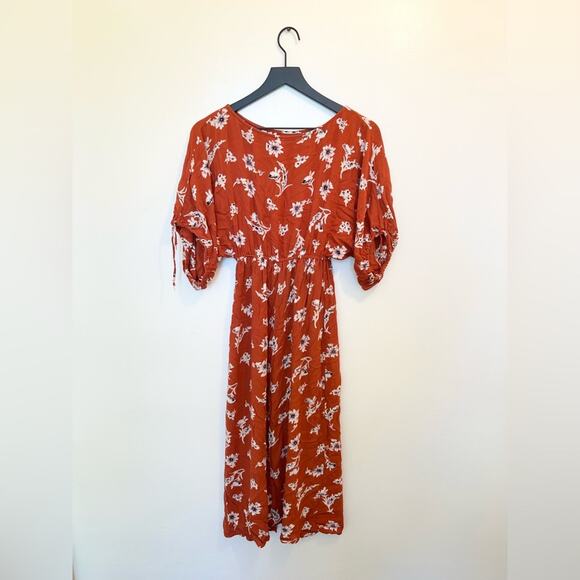 Christy Dawn Mia dress in Crimson Vine Cottagecore orange floral XS sustainable - Picture 5 of 14